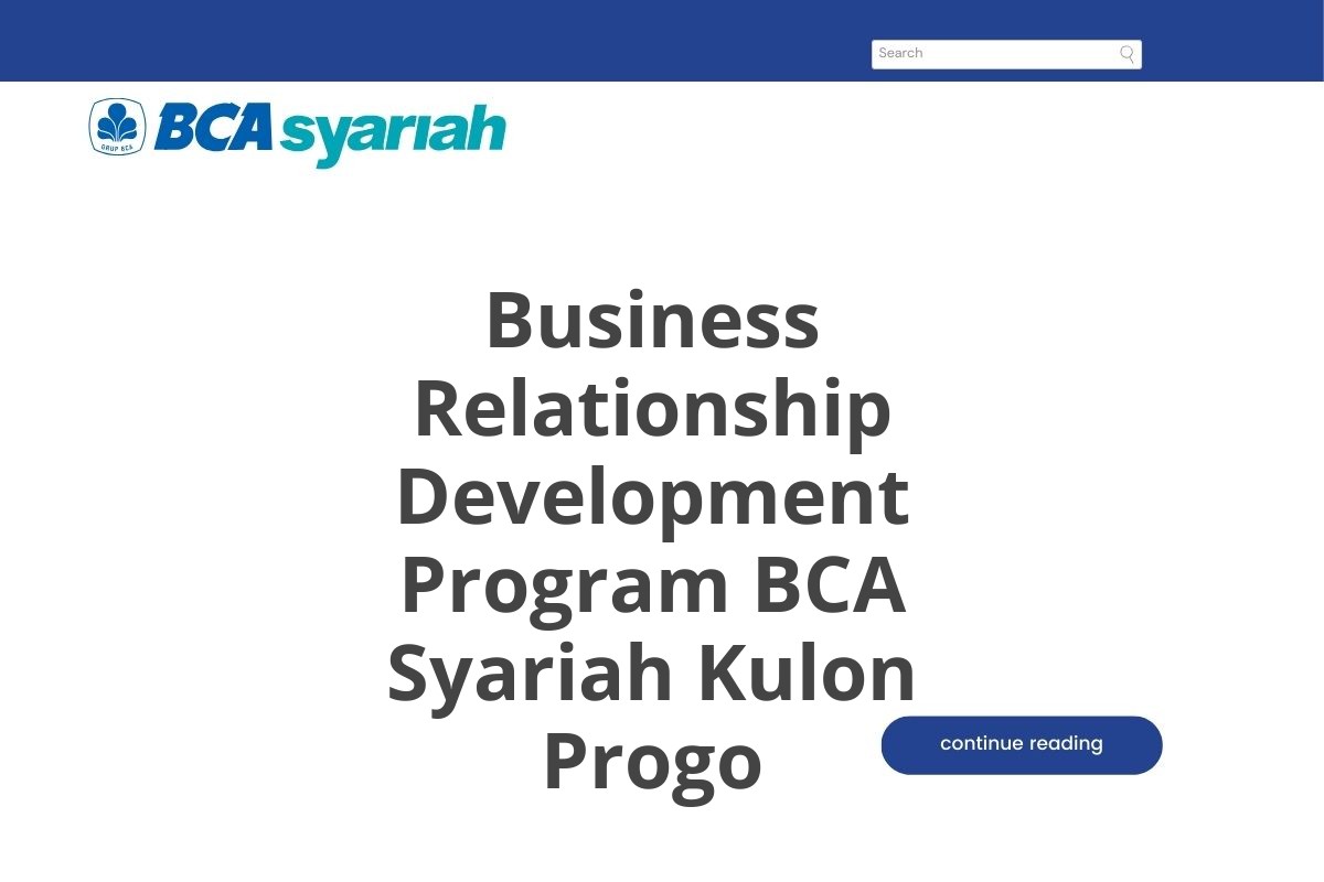 Business Relationship Development Program BCA Syariah Kulon Progo