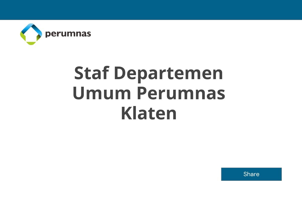 Staf Departemen Umum Perumnas Klaten
