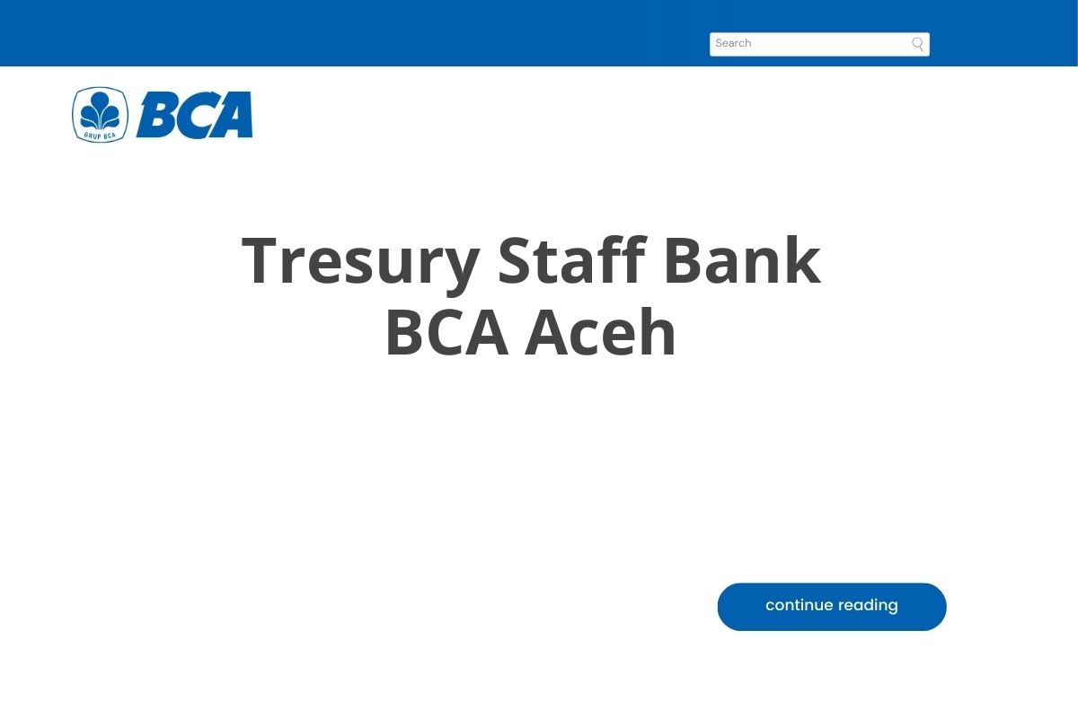 Tresury Staff Bank BCA Aceh