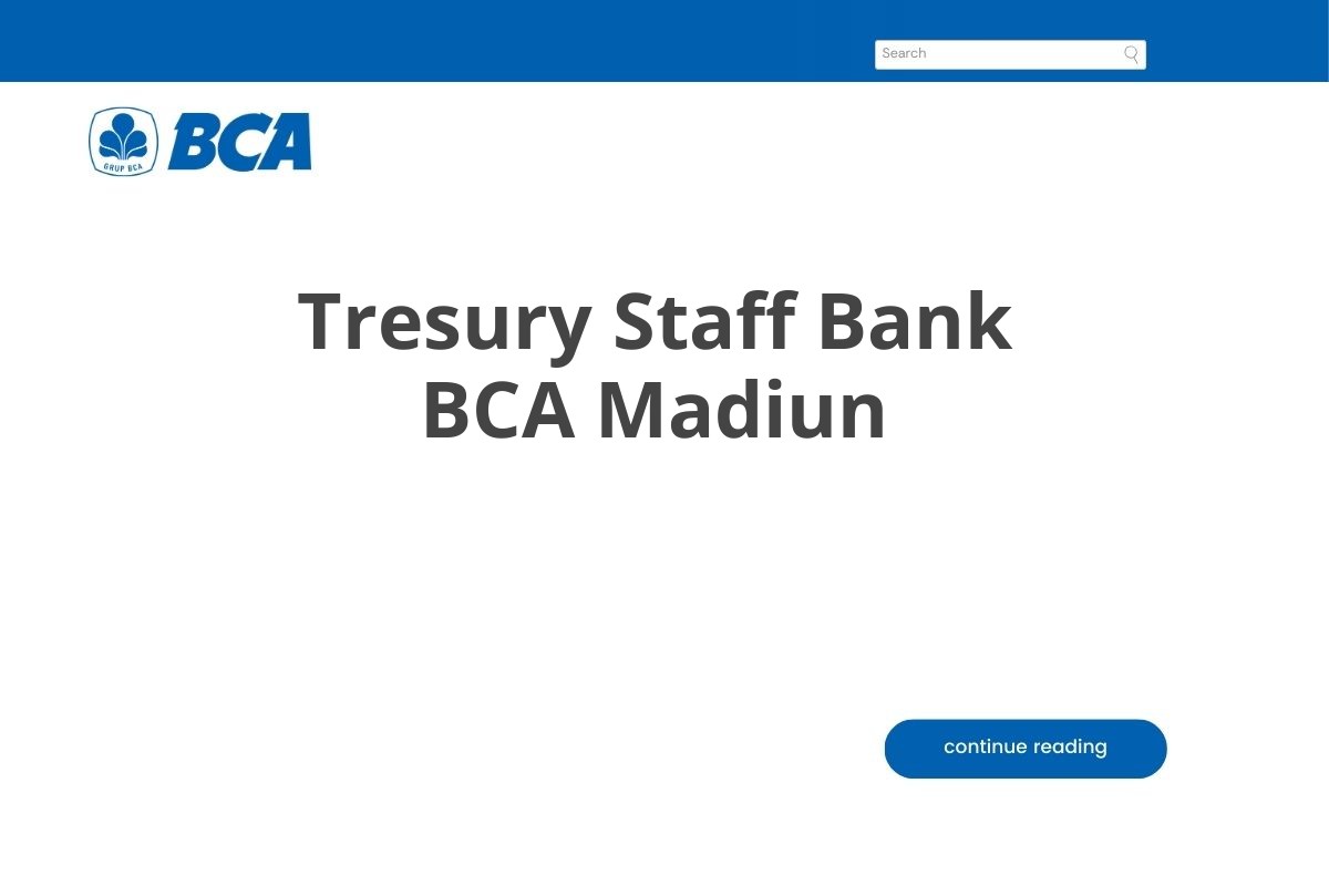 Tresury Staff Bank BCA Madiun