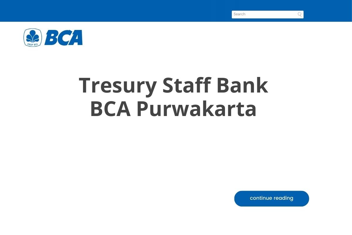 Tresury Staff Bank BCA Purwakarta