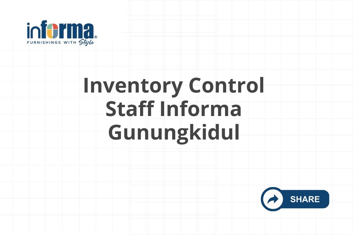 Inventory Control Staff Informa Gunungkidul