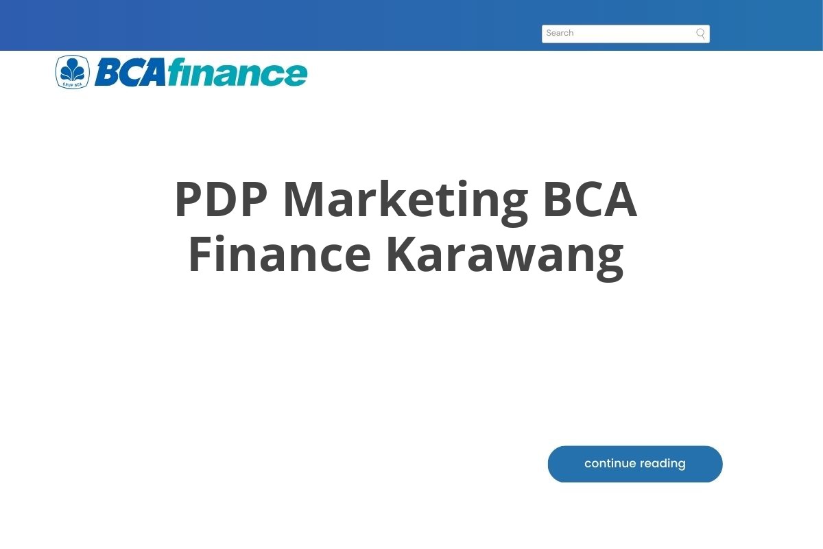 PDP Marketing BCA Finance Karawang