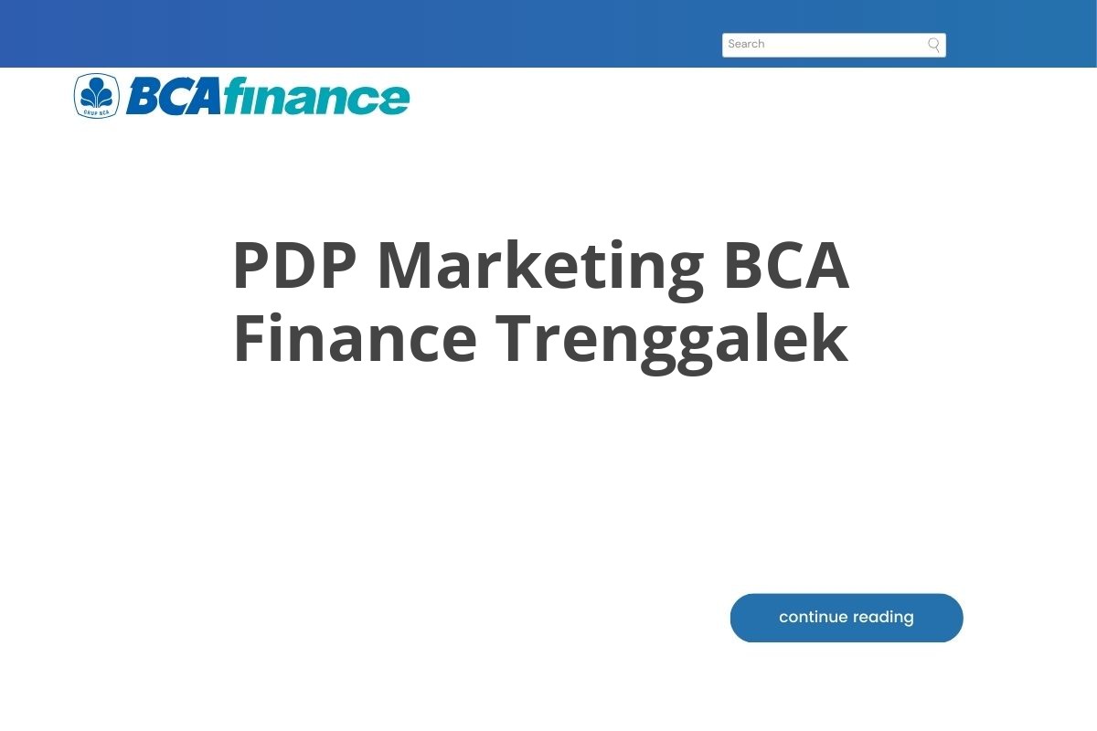 PDP Marketing BCA Finance Trenggalek